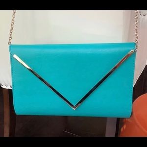 Turquoise Aldo Clutch